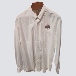 Ohio State Cutter And Buck Button Down Embroidered Long Sleeve Shirt Size XXL